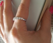 Stříbrný prsten se zirkony (1,83 g, 52) [4]