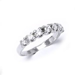 Stříbrný prsten se zirkony (1,83 g, 52) [5]
