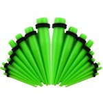 Akrylátový roztahovák do ucha zelený (2 mm)