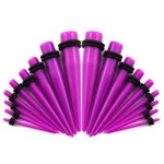 Akrylátový roztahovák do ucha fialový (2 mm)