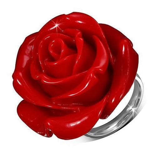 Prsten chirurgická ocel růže LRWX035