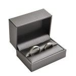 Dárková krabička na snubní prsteny, kovově šedá [0]