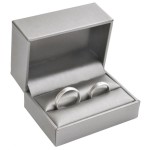 Dárková krabička na snubní prsteny, kovově šedá [1]
