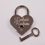 Zámeček lásky - srdíčko stříbrné, rozměr 39 x 30 mm