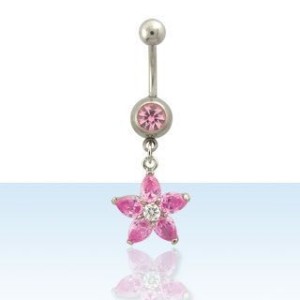 Piercing do pupíku kytička AMCDZ81