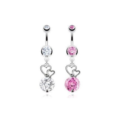 Piercing do pupíku srdíčka HWNSB1006