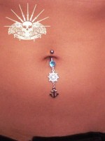 Piercing do pupíku kotva a kormidlo HWNSQ01633
