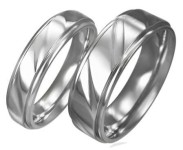 Snubní prsteny chirurgická ocel 1 pár LRWI0878 [0]