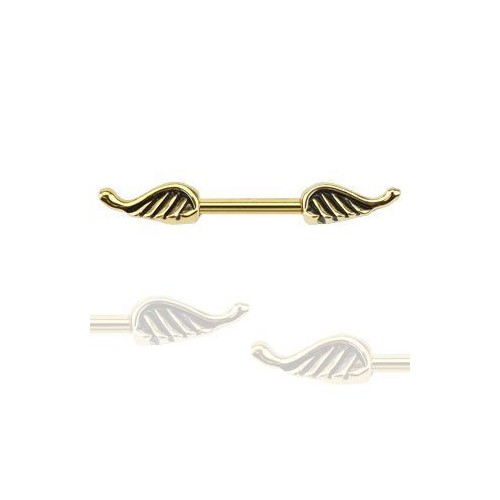 Piercing do bradavky chirurgická ocel křídla HWKR12779