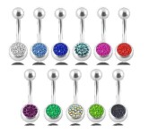 Piercing do pupíku se Swarovski krystalky PBBAN431