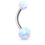 Luxusní piercing do pupíku s opálem HWNS82