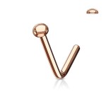 Zahnutý piercing do nosu půlkulička (černá)