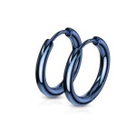 Modré ocelové náušnice - kruhy 15 mm [0]