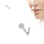 Zahnutý piercing do nosu (ocelová) [4]
