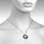 Ocelový náhrdelník s krystaly Crystals from Swarovski®, GOLDEN CHOCOLATE [1]