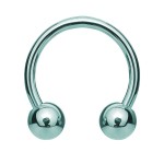 Piercing podkova, barva světle modrá
