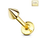 Zlatý piercing do brady - labreta (0,27 g, 1,2 x 8 mm) [3]