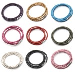 Dámský splétaný kožený náramek