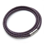 Dámský splétaný kožený náramek