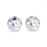 Náhradní kulička s krystaly Swarovski®, 4 mm, závit 1,2 mm (duhová) [6]