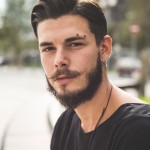 Piercing do obočí, barva černá (1,2 x 6 mm, 3 mm kuličky)