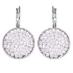 Náušnice s krystaly Crystals from Swarovski® WHITE OPAL