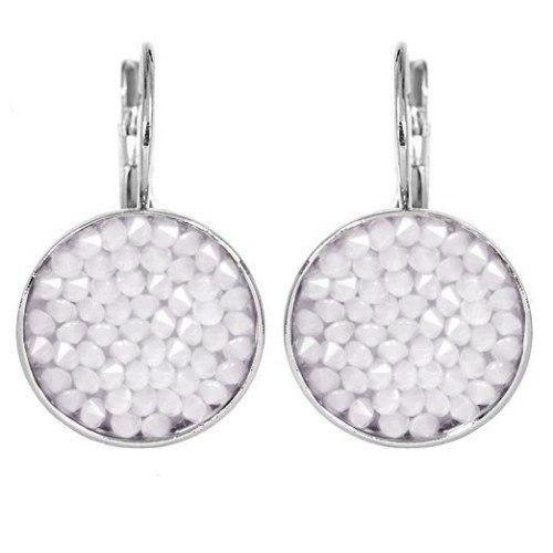 Náušnice s krystaly Crystals from Swarovski® WHITE OPAL