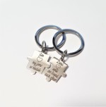 2 ks ocelových přívěseků na klíče - puzzle [4]