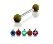 Piercing do jazyku činka hvězda HWBAST