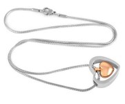 Náhrdelník - pamětní přívěsek, pietní přívěsek, přívěsek na popel srdce v srdci gold