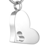 Náhrdelník - pamětní přívěsek, pietní přívěsek, přívěsek na popel srdíčko v srdci