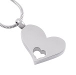 Náhrdelník - pamětní přívěsek, pietní přívěsek, přívěsek na popel srdíčko v srdci