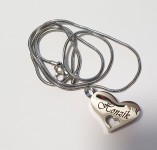 Náhrdelník - pamětní přívěsek, pietní přívěsek, přívěsek na popel srdíčko v srdci