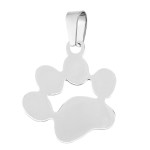 Ocelový přívěsek - psí tlapka M