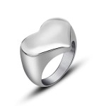 Pečetní ocelový prsten srdce [0]