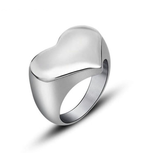 Pečetní ocelový prsten srdce