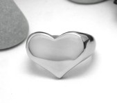 Pečetní ocelový prsten srdce [1]