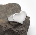 Pečetní ocelový prsten srdce [3]