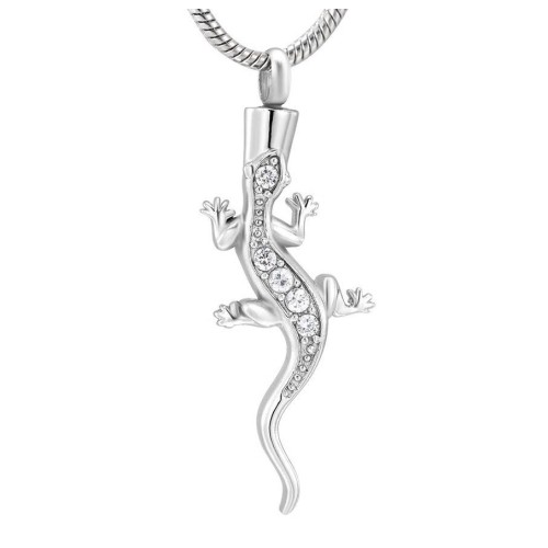 Náhrdelník - pamětní přívěsek, pietní přívěsek, přívěsek na popel ještěrka