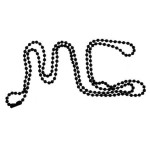 Kuličkový řetízek černý, tl. 1,5 mm (40 cm)