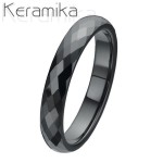 Keramický prsten černý, šíře 4 mm (75) [0]