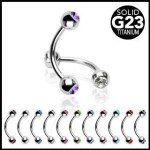 Piercing do obočí TITAN (1,2 x 8 x 3 mm)