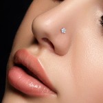Piercing do nosu - kytička s opály (modrá) [10]