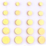 Zlacené ocelové náušnice kolečka, 4 mm