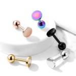 Cartilage piercing do ucha placička (ocelová, 5 mm, 1,2 x 6 mm)