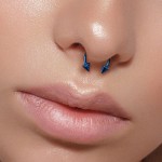 Podkova modrá s hroty (1,2 x 10 mm, hroty 4 mm)
