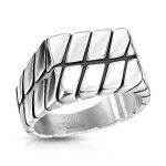Pánský ocelový prsten (62) [0]