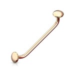 Snake Eyes piercing do jazyka 1,2 x 16 mm (růžové zlato)