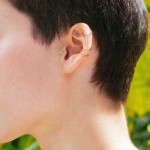 Piercing segment kruh s kamínky, zlacený