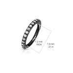 Piercing segment kruh s kamínky, zlacený